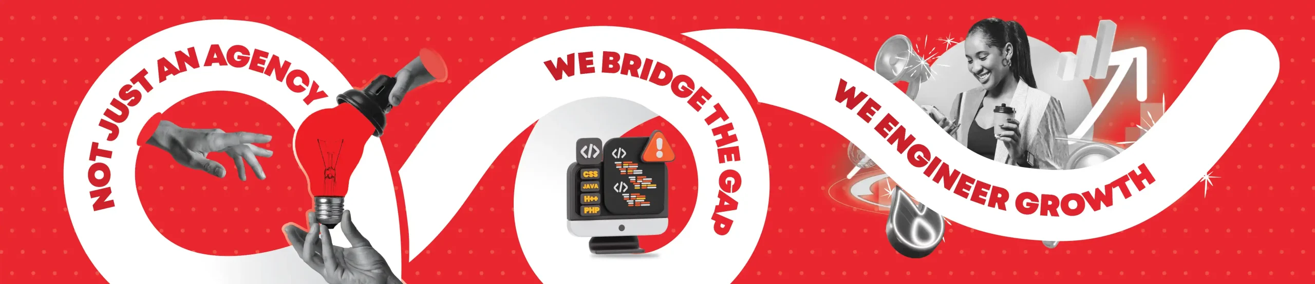 Big Bold Red concept showing brand values and connections, in the context of contact us